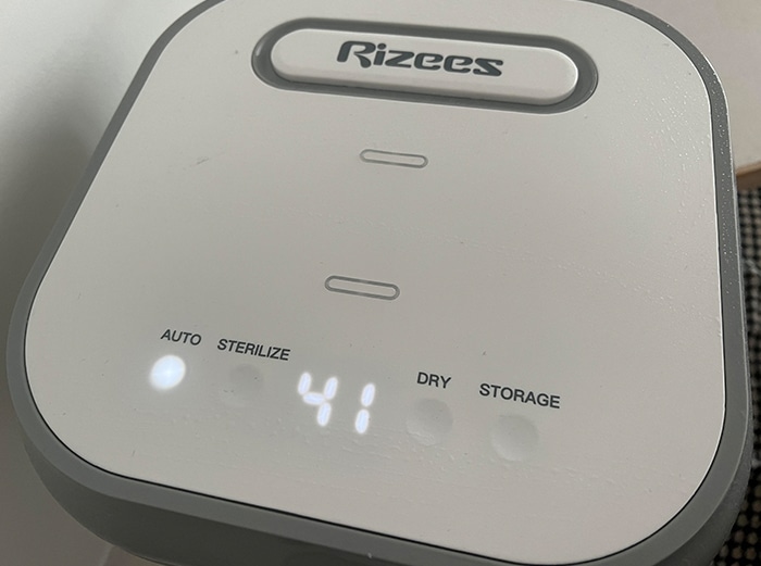 Rizees Baby UV Sterilizer controls