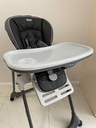 Chicco Polly Single Pad Highchair Review - upright setting