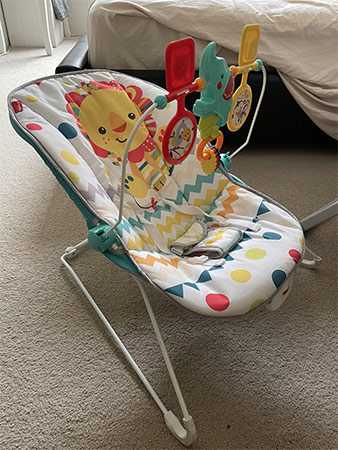 Fisher Price Baby’s Bouncer Review - closeup shot