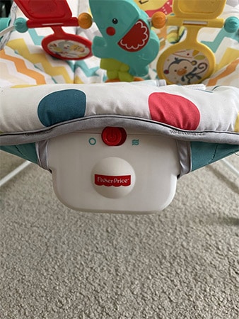 Fisher Price Baby’s Bouncer Review - vibrating button