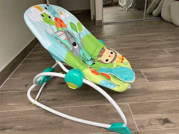 Bright Starts Infant To Toddler Rocker Review - recline 1