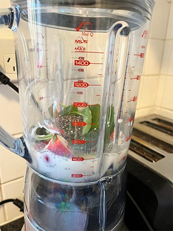 Breville BBL620 Fresh and Furious Blender Review - green smoothie 1
