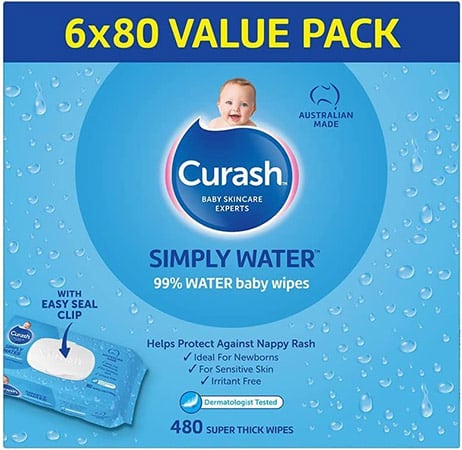Curash Simply Water Baby Wipes