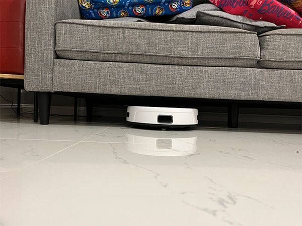Yeedi Cube Robot Vacuum Review - Under the couch